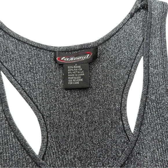 Vintage 90s Takeout Metal Ribbed Tank Top Size Medium - Picture 4 of 4